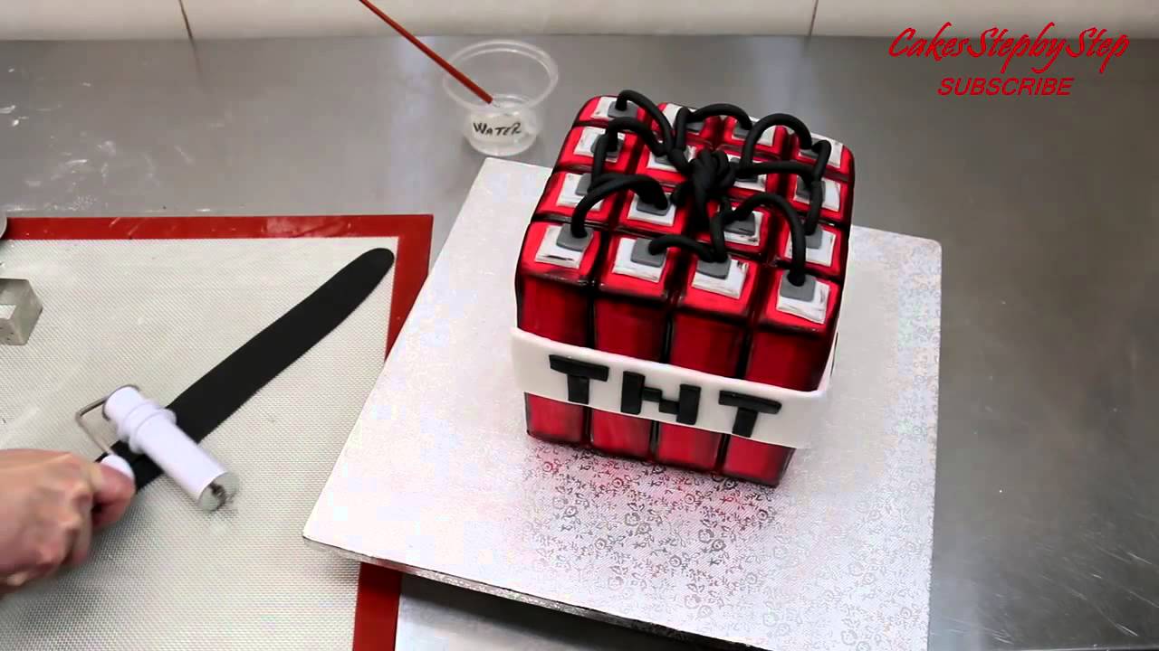 Minecraft Tnt Cake How To Make By Cakesstepbystep Youtube