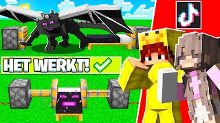 WIJ Testen VIRAL TIKTOK HACKS Die ECHT WERKEN In MINECRAFT!