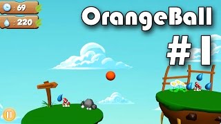 OrangeBall Gameplay #1 (Free Puzzle Platform Game for Android & iOS) - Bouncing Ball Game screenshot 2
