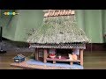 DIY Miniature Dollhouse kit   Thatched Roof House of Miyama　ミニチュア美山の茅葺き民家キット作り