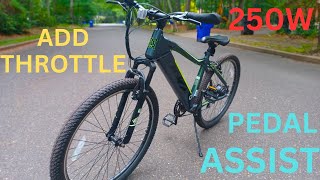 how to add a THROTTLE onto a PEDAL ASSIST bike