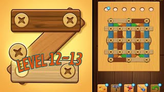 🏅 SCREW PUZZLE: Wood Nut & Bolt 🤪 Level 12 ~ 13 🧩 Gameplay Walkthrough