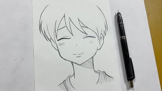 رسم سهل || تعليم رسم بنت انمي كيوت خطوة بخطوة