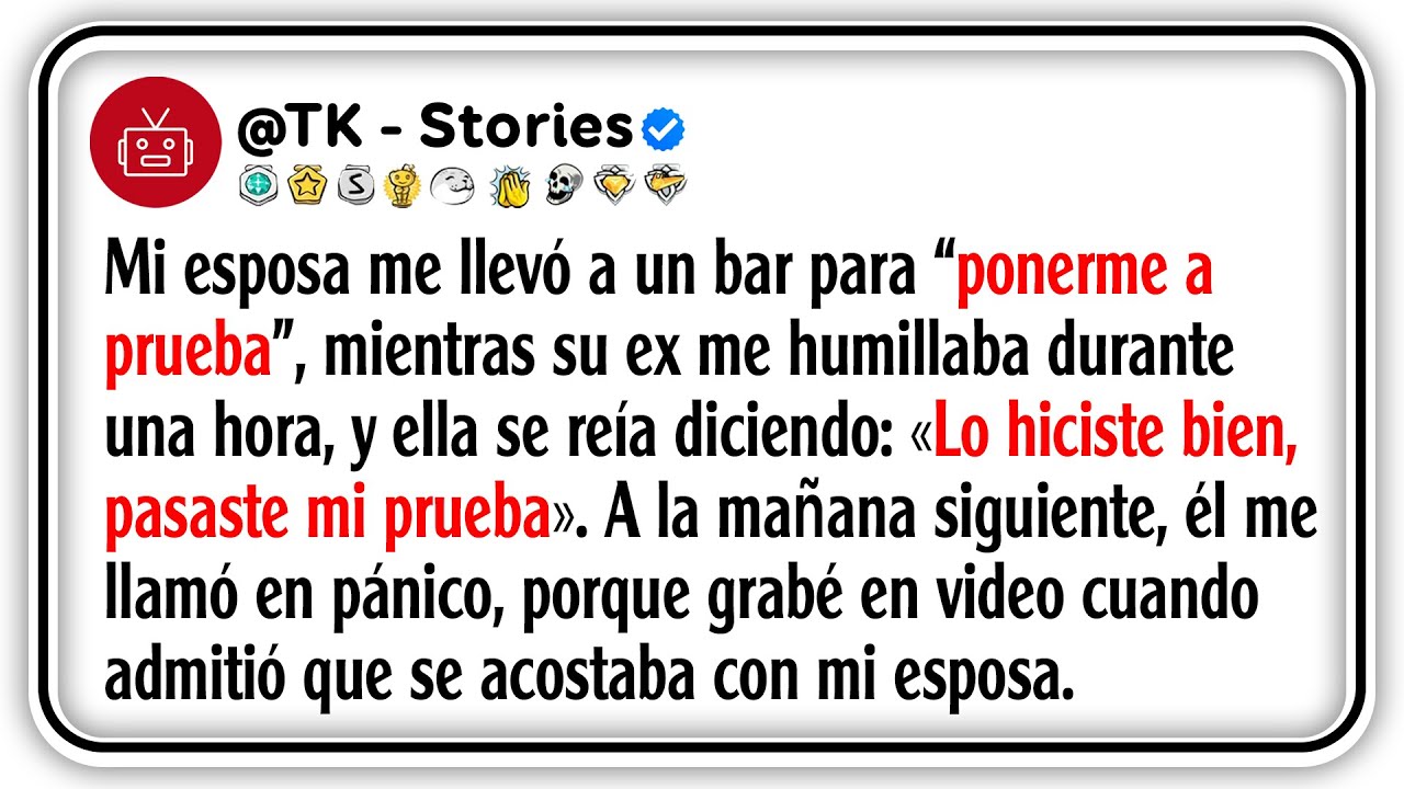 Mi esposa me llevó a un bar para “ponerme a prueba”, mientras su ex me humillaba durante una hora...