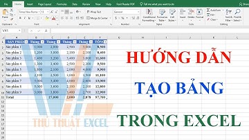 Hướng dẫn tạo bảng trong Excel