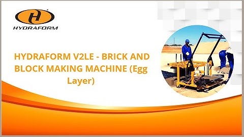 Hydraform V2LE - Brick And Block Making Machine (Egg Layer)