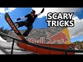 Attempting Scary Snowboard Tricks in the Bear Park