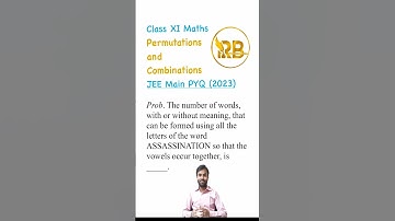 PYQ 4 in shorts | JEE Main 2023 | JEE Main Previous Year Problems with Solutions | Permutations- PnC