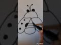 رسم الدعسوقة من خلال حرف (A). draw ladybac by lettre )A)