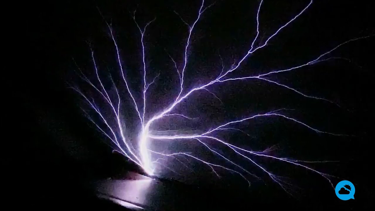 St Elmo's fire captured last Thursday in the cockpit of an airplane