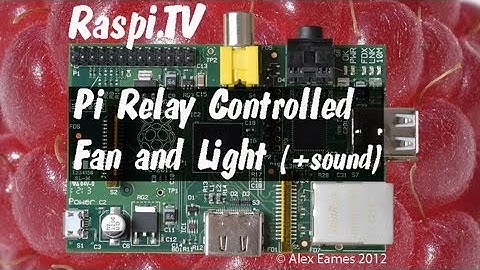 Switching a mains powered fan and lamp with relays on the Raspberry Pi