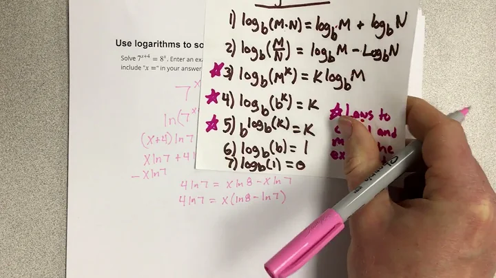 Use logarithms to solve exponential equations