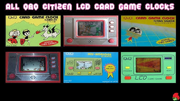 All Q&Q LCD Card Game Clocks & Game and Watch Compilation - Citizen Q&Q 液晶カードゲームクロック.