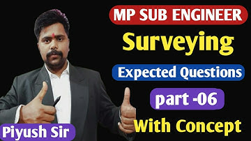 Mp Sub Engineer Practice Session ( part -06) |Top 1000 Questions Series|Surveying |Mp Sub Engineer
