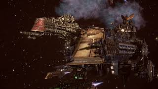 Battlefleet Gothic: Armada (In 4K HD) Cruiser clash battle with the Terminus Est Chaos ship