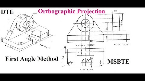 Orthographic Projection - Numerical IV #Engineeringgraphics #Learningengineer #MSBTE #MU #DTE #EGM