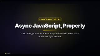 JavaScript Async/Await Explained for Beginners | Complete Tutorial #JavaScript #asyncawait