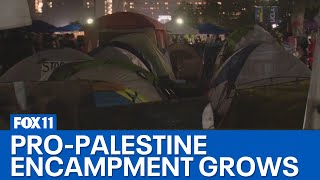 UCLA proPalestine protests through weekend