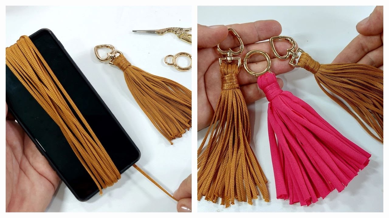 FIZ UM TASSEL COM O CELULAR E ME SURPREENDI COM O RESULTADO .como fazer Tassel para Bolsa