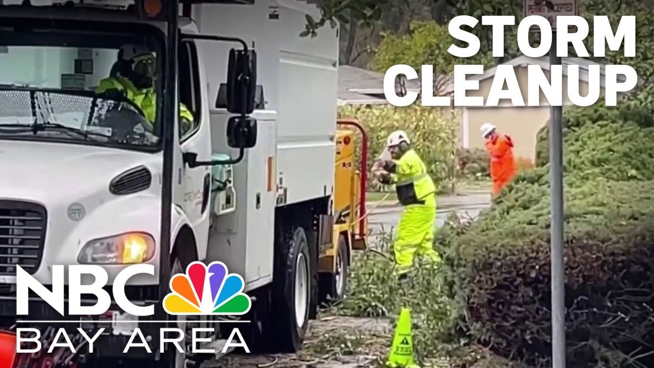 Bay Area storm cleanup underway as new storm rolls in - YouTube