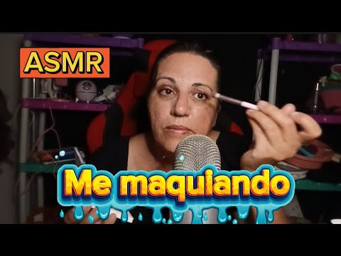 ASMR- ME MAQUIANDO PARA RELAXAR VOCÊS 🥱😴🤤
