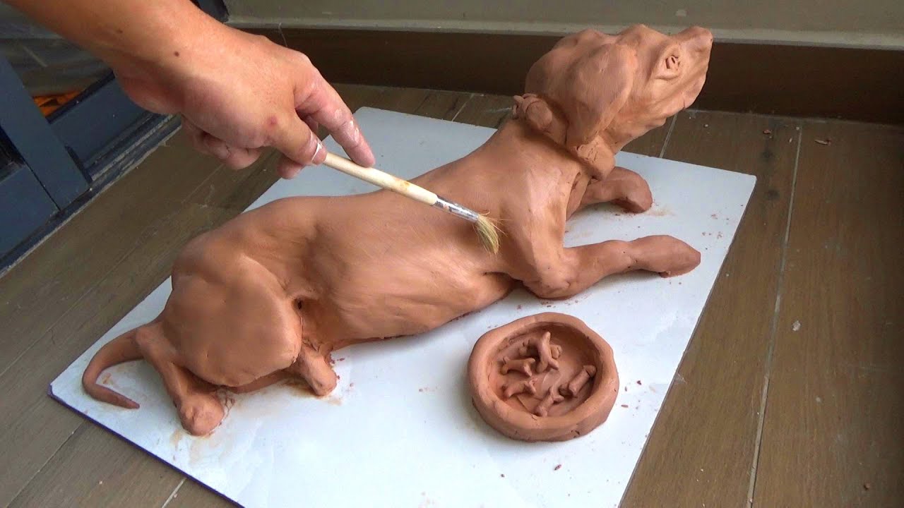 Amazing Clay Animal Sculpting, Making a Greyhound Dog in Life Size