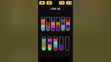 Water Sort Puzzle level 314 solution