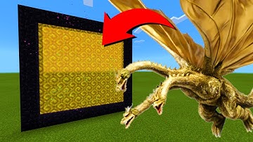 How To Make A Portal To The Godzilla King Ghidorah Dimension in Minecraft!