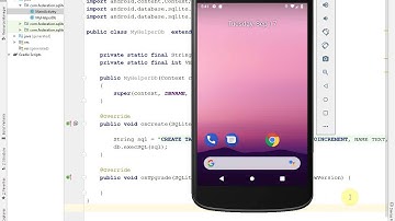 Android SQLite Tutorial Part 1