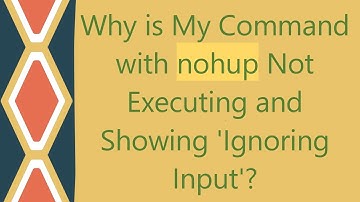 Why is My Command with nohup Not Executing and Showing 