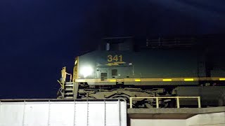 Empty csx coal train headed Westbound in Monroe NC with CSXT 341 in the lead 2/19/23🇺🇸
