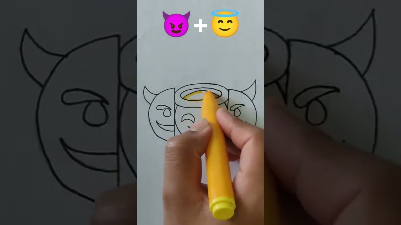 Ange Devil Mix Emoji Drawing Satisfying