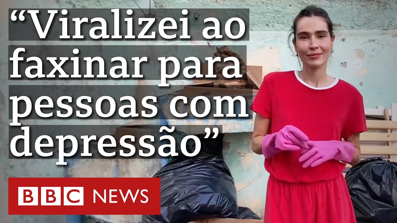 Modelo viraliza ao limpar casas de brasileiros com depressão