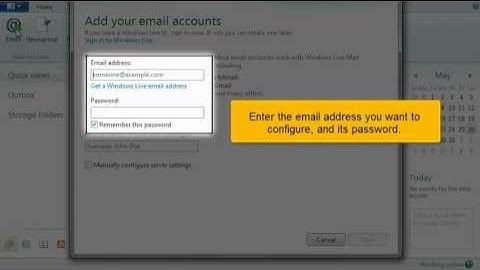 Configuring a POP email account with SSL in Windows Live Mail