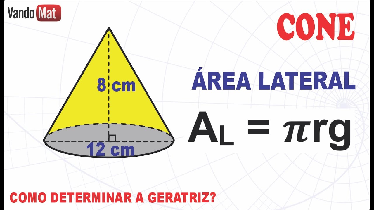 ÁREA LATERAL E A GERATRIZ DO CONE #geometria #enem #concurso #encceja # ...