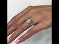 350 carat antique cushion lab diamond engagement ring