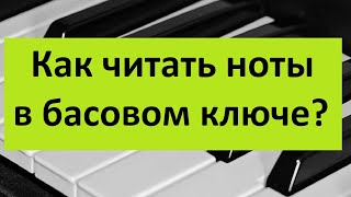 Ноты басового ключа. Как читать ноты в басовом ключе? Урок 8