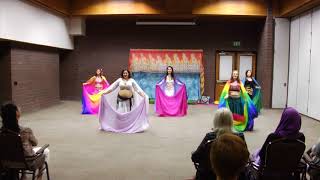 Bellydance class choreography by Miss Thea - double veils