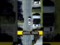 Real life demonstration of parallel parking techniques with guiding lines
