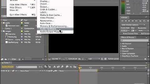 Adobe After Effects CS5 Tutorials - Project Star Crash Production, Audio Setup Part No.2