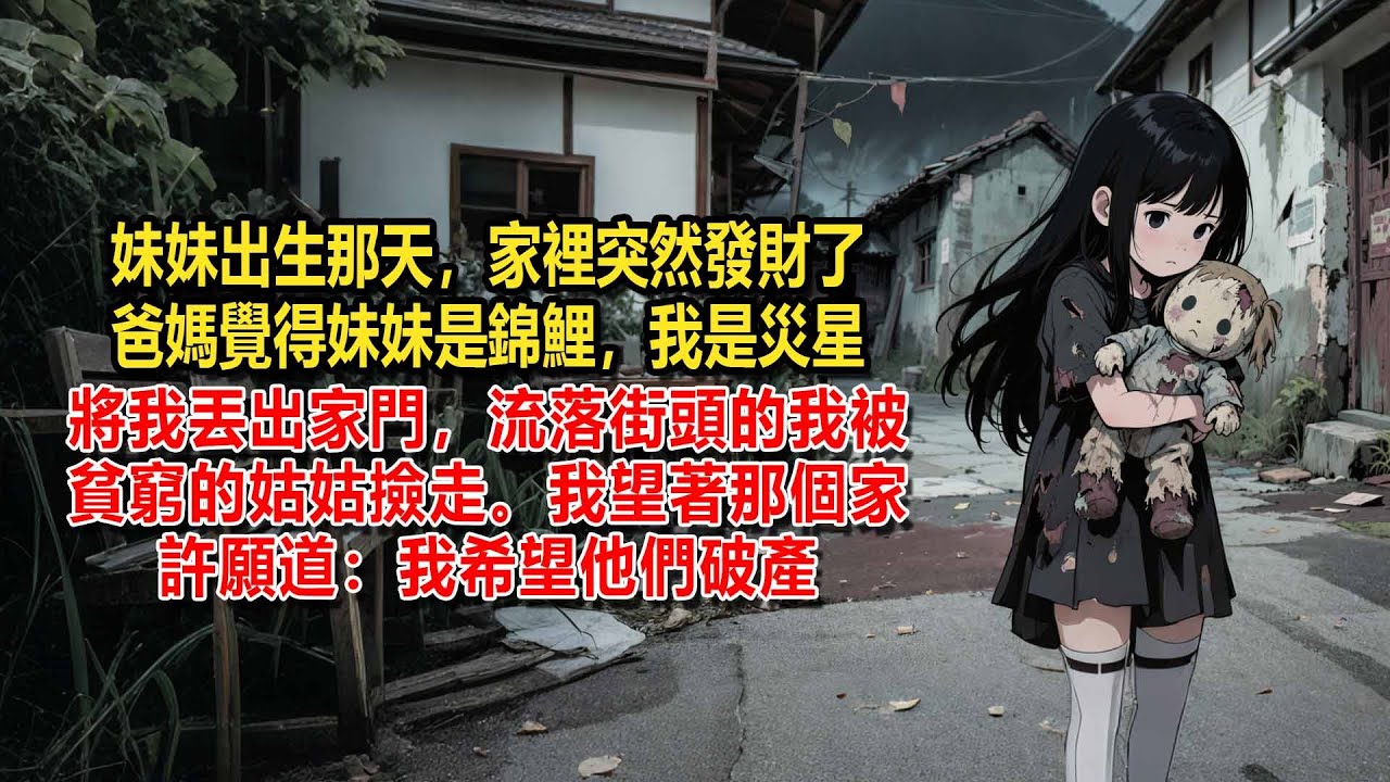 妹妹出生後，家裡突然發財了，哥哥考上北大，而我依舊體弱多病，家裡人都覺得妹妹是錦鯉，我是災星，將我送給了貧窮的姑姑，離開了這個家，可那之後，爸媽破產，哥哥退學，姑姑家反而蒸蒸日上，成了千萬富翁