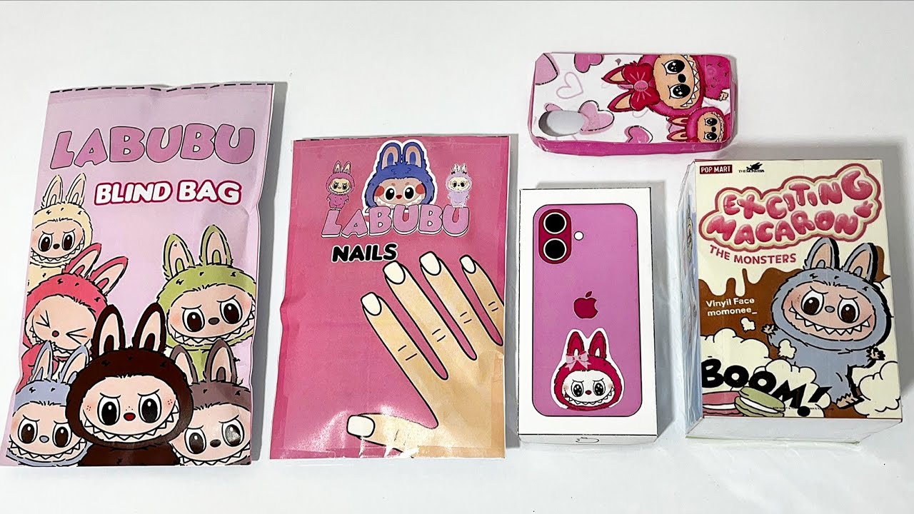 LABUBU Blind bags + Paper iPhone 16 Unboxing 💖 Asmr 