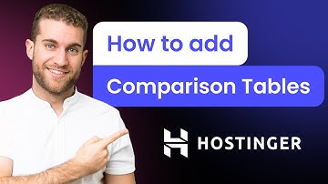 How to add Comparison Tables to Hostinger