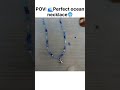 🌊Beaded ocean theme necklace🪼 #Art #Beadednecklace #Ocean #Starfish