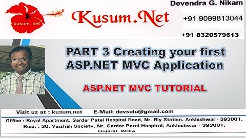 Part 3|| Creating your first ASP NET MVC Application