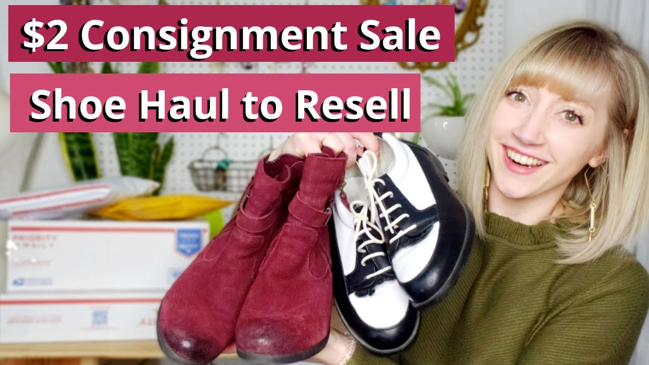 2 Consignment Sale Shoe Thrift Haul to Resell on Poshmark & Ebay for