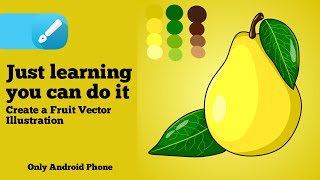 Pear Design! How To Create a Fruit Illustration Vector Fruit Illustration Flat Illustration