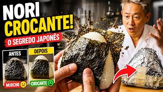 Onigiri CROCANTE o dia todo: Truque da embalagem caseira.