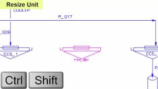 SysCAD Tutorial - Section 7.5 Part 5 Using Arrow Keys to Move, Resize and Rotate Units