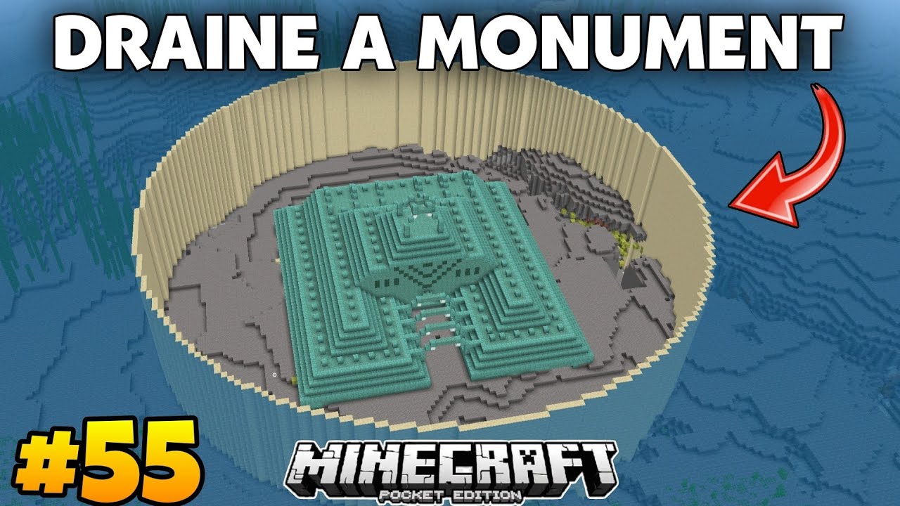 I Drained Ocean Monument In Minecraft Pocket Edition ! - YouTube